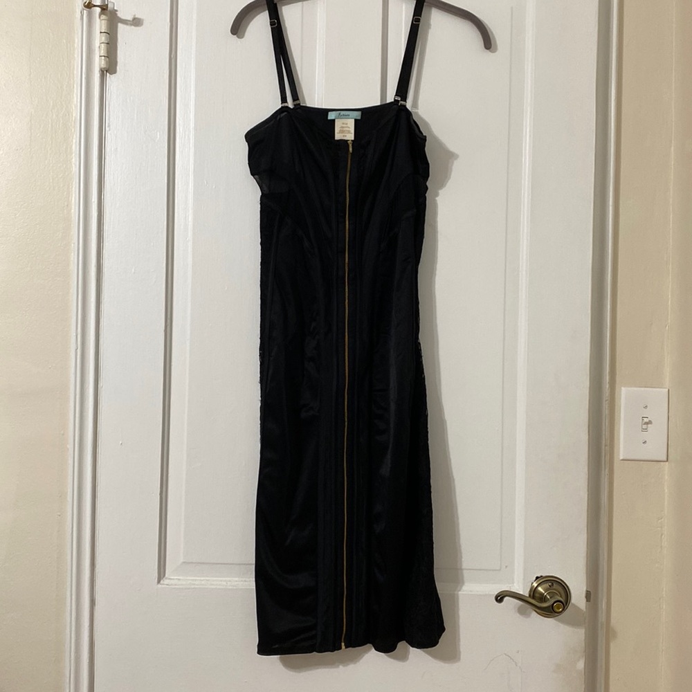 Vintage Marciano black sheer lace knee length dress
